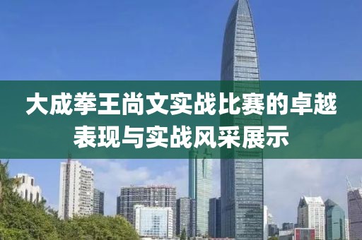 大成拳王尚文實(shí)戰(zhàn)比賽的卓越表現(xiàn)與實(shí)戰(zhàn)風(fēng)采展示