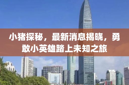 小豬探秘，最新消息揭曉，勇敢小英雄踏上未知之旅