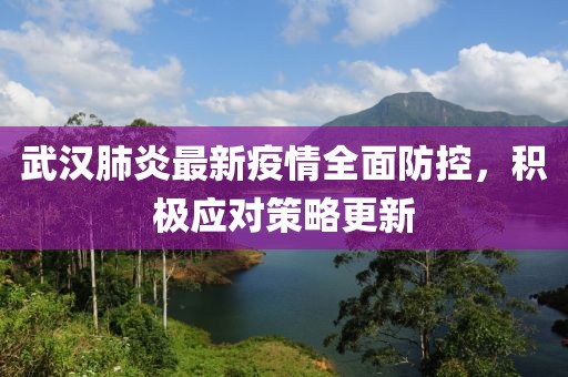 武漢肺炎最新疫情全面防控，積極應對策略更新