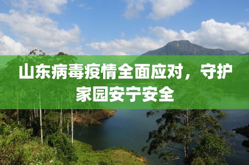 山東病毒疫情全面應對，守護家園安寧安全