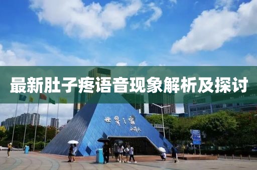 最新肚子疼語(yǔ)音現(xiàn)象解析及探討