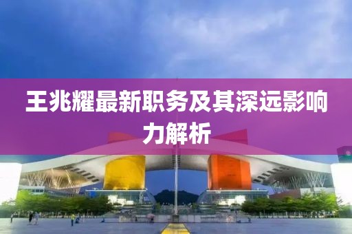 王兆耀最新職務(wù)及其深遠(yuǎn)影響力解析