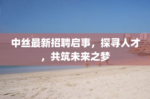 中絲最新招聘啟事，探尋人才，共筑未來之夢