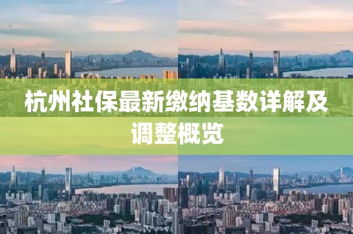 杭州社保最新繳納基數(shù)詳解及調(diào)整概覽