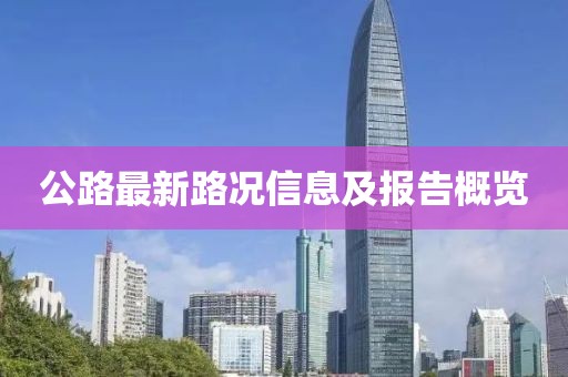 公路最新路況信息及報告概覽