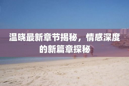 溫曉最新章節(jié)揭秘，情感深度的新篇章探秘