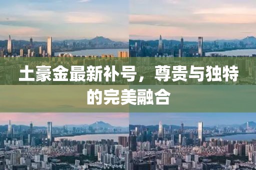 土豪金最新補號，尊貴與獨特的完美融合
