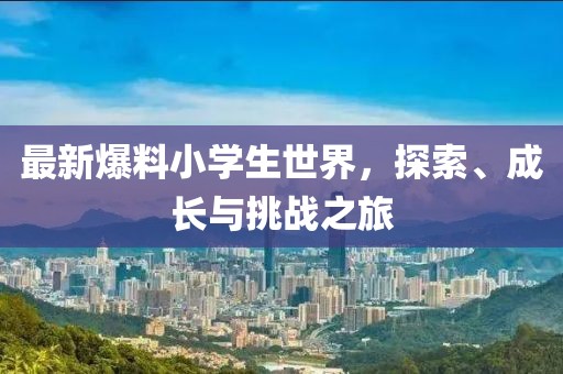 最新爆料小學(xué)生世界，探索、成長與挑戰(zhàn)之旅
