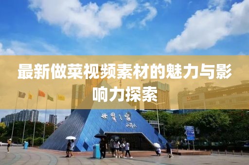 最新做菜視頻素材的魅力與影響力探索