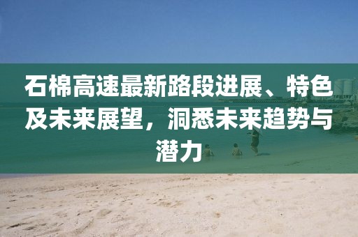 石棉高速最新路段進(jìn)展、特色及未來展望，洞悉未來趨勢(shì)與潛力