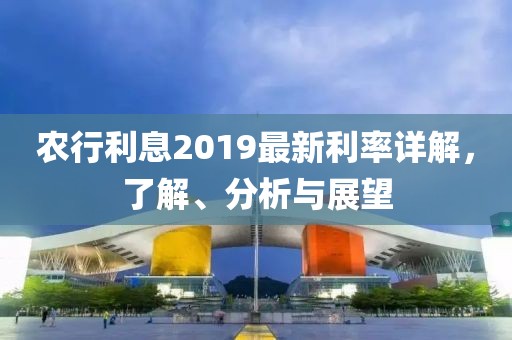 農(nóng)行利息2019最新利率詳解，了解、分析與展望
