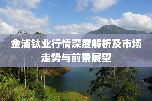 金浦鈦業(yè)行情深度解析及市場(chǎng)走勢(shì)與前景展望