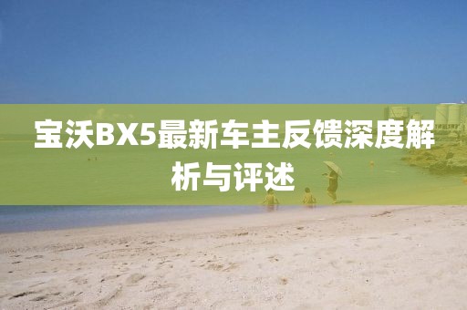 寶沃BX5最新車主反饋深度解析與評述