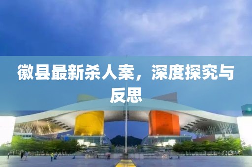 徽縣最新殺人案，深度探究與反思