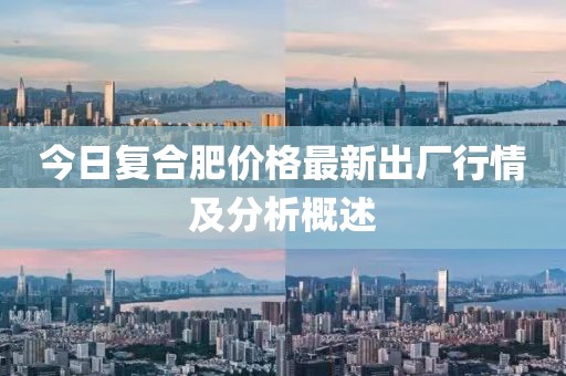 今日復(fù)合肥價格最新出廠行情及分析概述