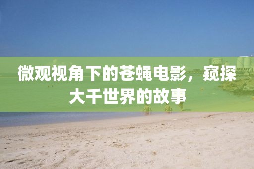 微觀視角下的蒼蠅電影，窺探大千世界的故事