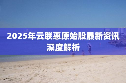 2025年云聯(lián)惠原始股最新資訊深度解析