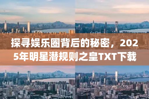 探尋娛樂圈背后的秘密，2025年明星潛規(guī)則之皇TXT下載