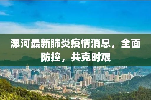 漯河最新肺炎疫情消息，全面防控，共克時艱