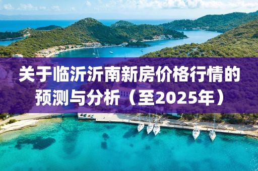 關(guān)于臨沂沂南新房價格行情的預(yù)測與分析（至2025年）