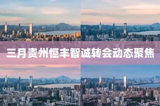 三月貴州恒豐智誠轉(zhuǎn)會動態(tài)聚焦