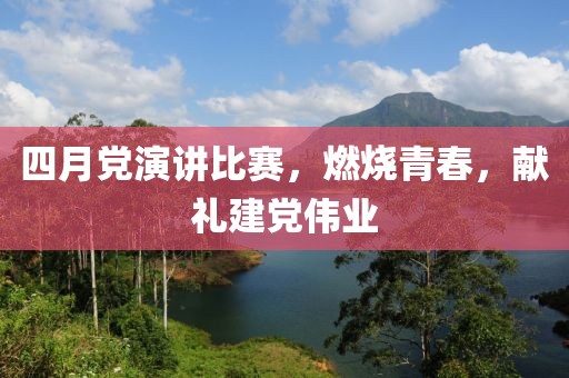 四月黨演講比賽，燃燒青春，獻(xiàn)禮建黨偉業(yè)