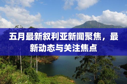 五月最新敘利亞新聞聚焦，最新動態(tài)與關(guān)注焦點