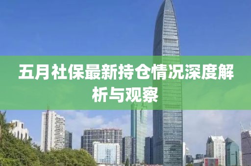 五月社保最新持倉情況深度解析與觀察