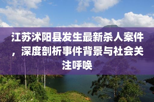 江蘇沭陽縣發(fā)生最新殺人案件，深度剖析事件背景與社會關(guān)注呼喚