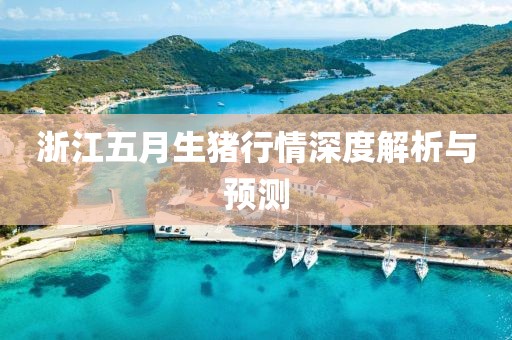 浙江五月生豬行情深度解析與預測