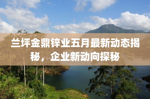 蘭坪金鼎鋅業(yè)五月最新動態(tài)揭秘，企業(yè)新動向探秘