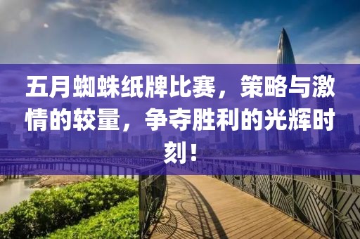 五月蜘蛛紙牌比賽，策略與激情的較量，爭奪勝利的光輝時刻！