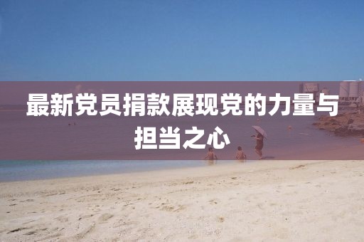 最新黨員捐款展現(xiàn)黨的力量與擔(dān)當(dāng)之心