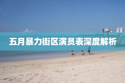 五月暴力街區(qū)演員表深度解析