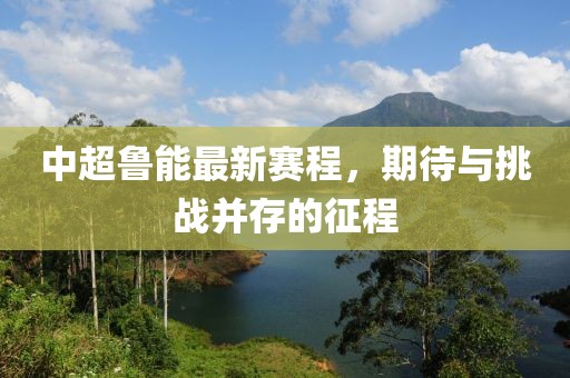 中超魯能最新賽程，期待與挑戰(zhàn)并存的征程