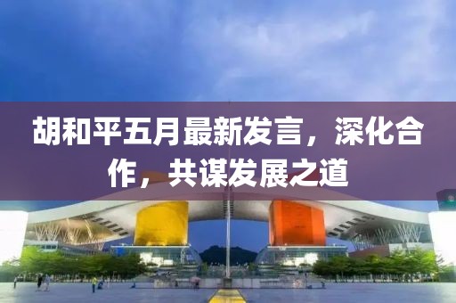 胡和平五月最新發(fā)言，深化合作，共謀發(fā)展之道
