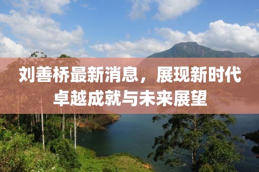 劉善橋最新消息，展現新時代卓越成就與未來展望