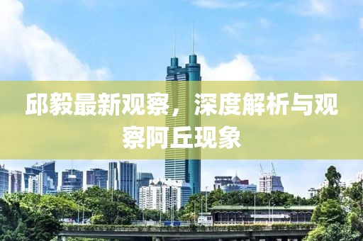 邱毅最新觀察，深度解析與觀察阿丘現(xiàn)象