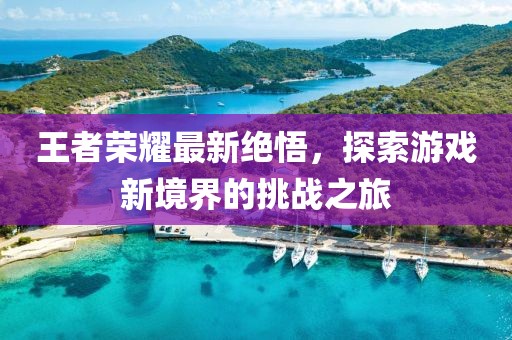 王者榮耀最新絕悟，探索游戲新境界的挑戰(zhàn)之旅