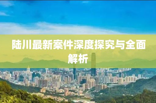 陸川最新案件深度探究與全面解析