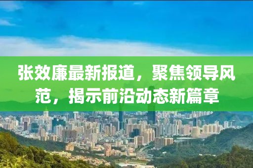 張效廉最新報道，聚焦領(lǐng)導風范，揭示前沿動態(tài)新篇章