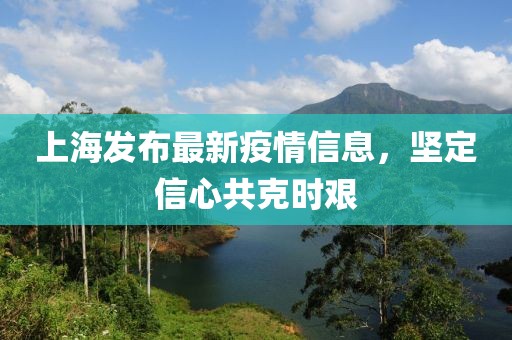 上海發(fā)布最新疫情信息，堅定信心共克時艱