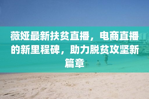 薇婭最新扶貧直播，電商直播的新里程碑，助力脫貧攻堅新篇章