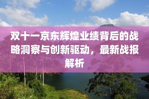 雙十一京東輝煌業(yè)績(jī)背后的戰(zhàn)略洞察與創(chuàng)新驅(qū)動(dòng)，最新戰(zhàn)報(bào)解析