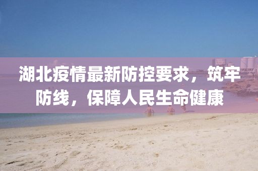 湖北疫情最新防控要求，筑牢防線，保障人民生命健康