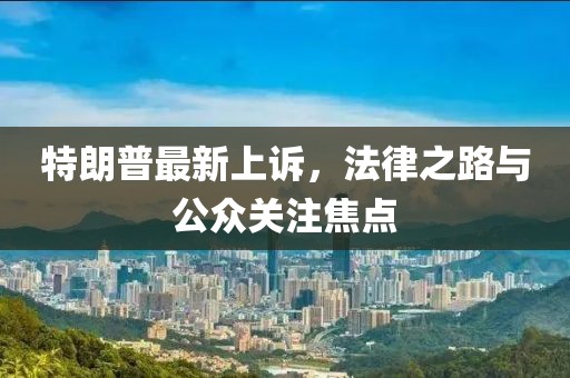 特朗普最新上訴，法律之路與公眾關(guān)注焦點(diǎn)