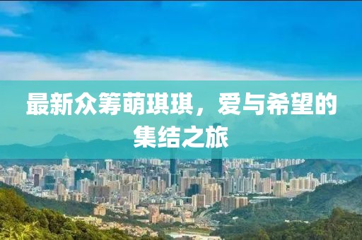 最新眾籌萌琪琪，愛(ài)與希望的集結(jié)之旅