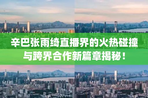 辛巴張雨綺直播界的火熱碰撞與跨界合作新篇章揭秘！