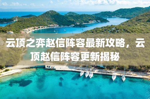 云頂之弈趙信陣容最新攻略，云頂趙信陣容更新揭秘